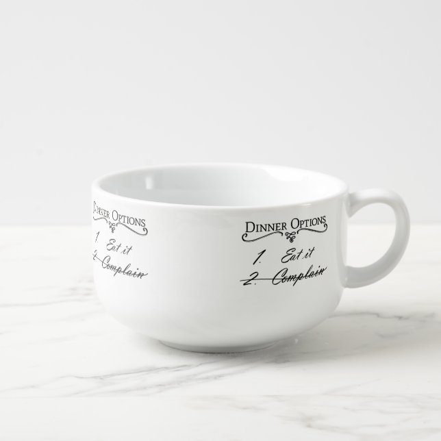 Golden rule, funny joke soup bowl (Left)