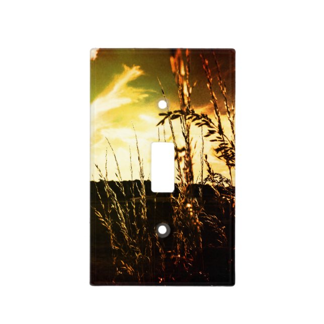 Golden Rural Landscape Light Swith Cover (Front)