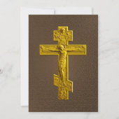 Golden Russian orthodox cross (Front)