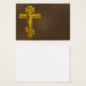 Golden Russian orthodox cross (Front & Back)