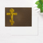 Golden Russian orthodox cross (Desk)