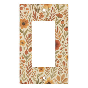 Golden rustic Autumn Floral fall vibes Light Switch Cover