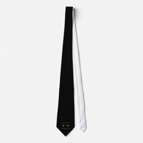 Golden Sacrament of Confirmation and Holy Spirit Neck Tie