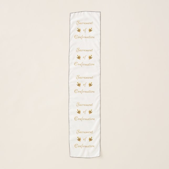 Golden Sacrament of Confirmation and Holy Spirit Scarf (Front)