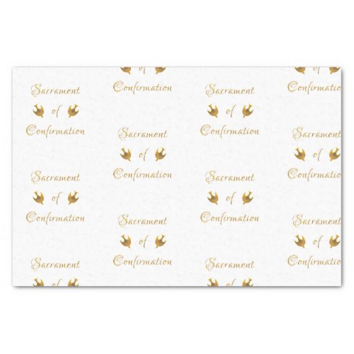 Golden Sacrament of Confirmation and Holy Spirit Tissue Paper