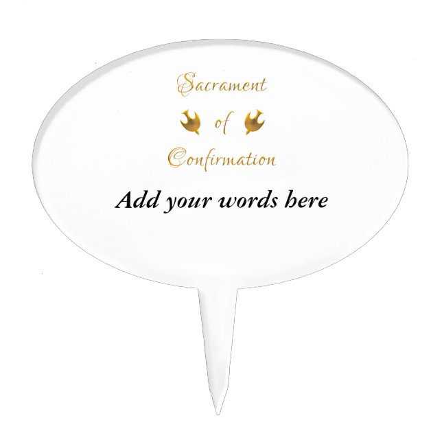 Golden Sacrament of Eucharist Host and Chalice Cake Topper (Front)