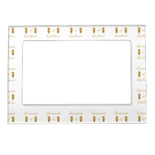 Golden Sacrament of Eucharist Host and Chalice Magnetic Frame