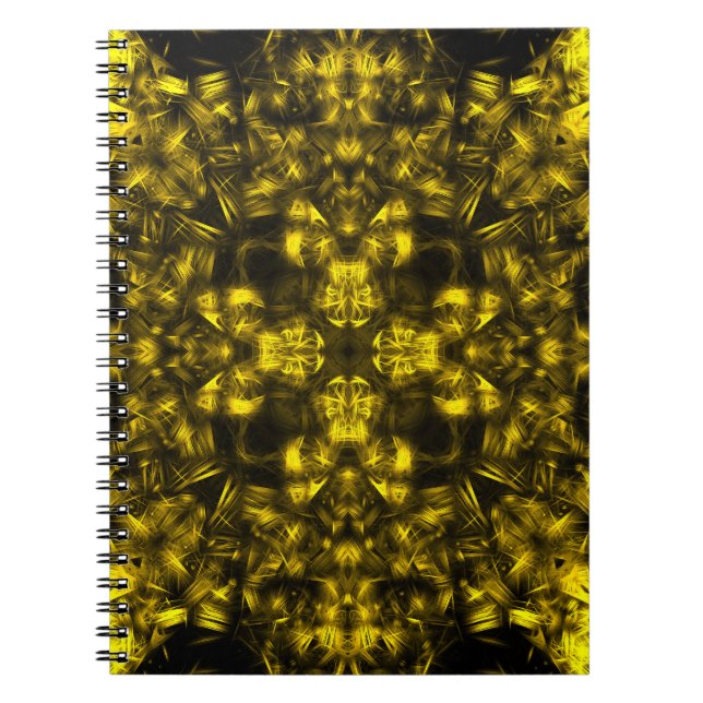 Golden Sacred Energy Fractal Art Notebook (Front)