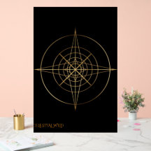 Golden Sacred Geometry Acrylic Wedding Sign