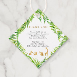 Golden Safari Candle Favor Tags