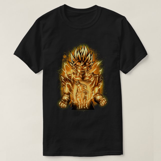 Golden Saiyan Vegito 2 T-Shirt (Design Front)