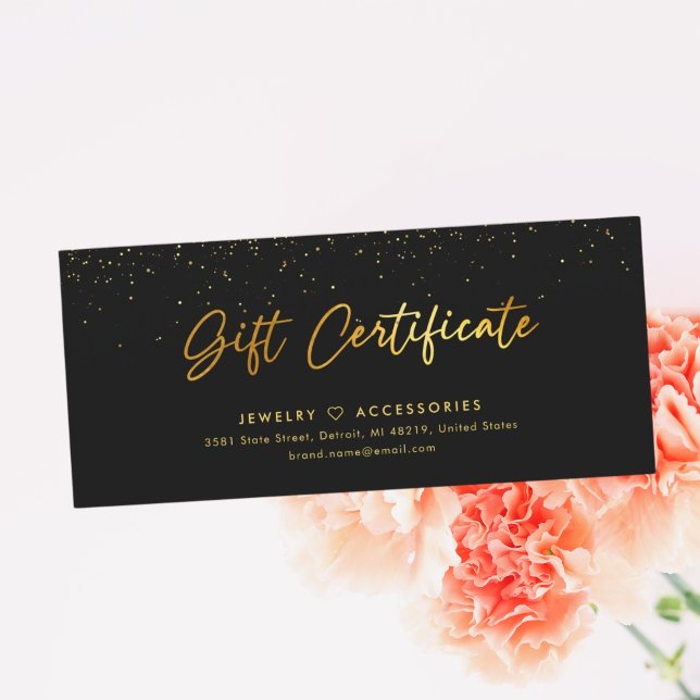 Golden Salon Store Business Gift Certificate (Creator Uploaded)
