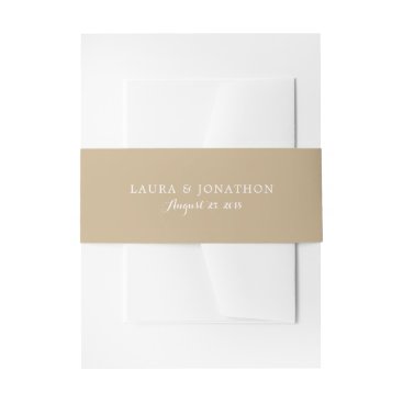 Golden Sand Color | Wedding Invitation Belly Band Golden Sand Color | Wedding Invitation Belly Band