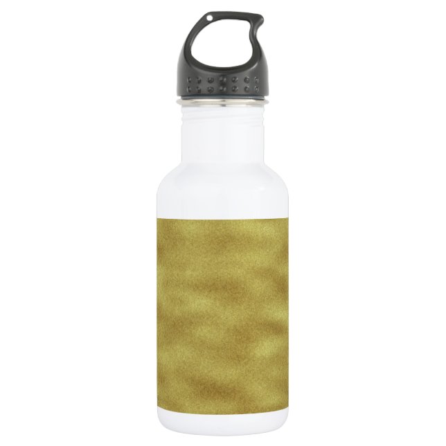 Golden Sand Texture Background Water Bottle (Front)