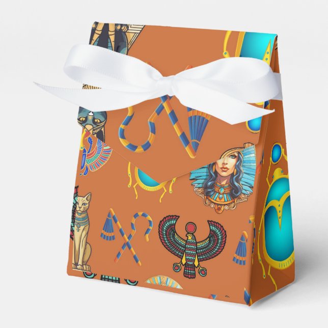 Golden Sands Revival: Authentic Egyptian Antiquity Favor Boxes (Front Side)