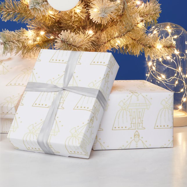 Golden Santa Wrapping Paper (Holidays)