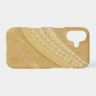 Golden Saree Drape iPhone 17 Case