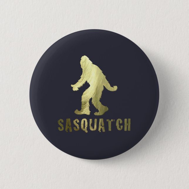 Golden Sasquatch Button (Front)
