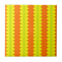 Golden Savanna African Orange & Ivory Geometric