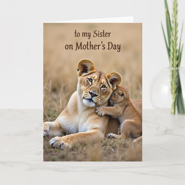 Golden Savanna Mothers Day Card (Front)