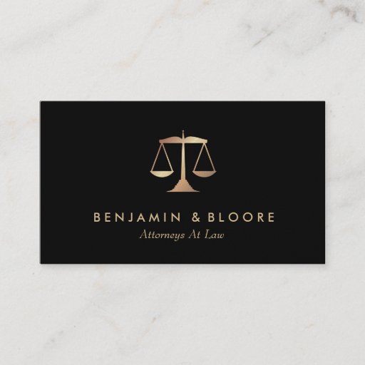 Customizable Golden Scale Attorney Business Cards