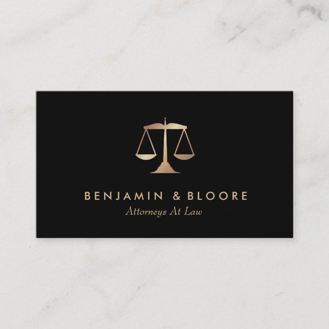 Golden Scale Attorney Business Cards (Front)