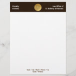 Golden Scales of Justice | LAW OFFICE Letterhead<br><div class="desc">Perfect letterhead for law firm,  lawyers,  attorneys and other legal professionals. Text can be changed and customized to your personal needs.</div>