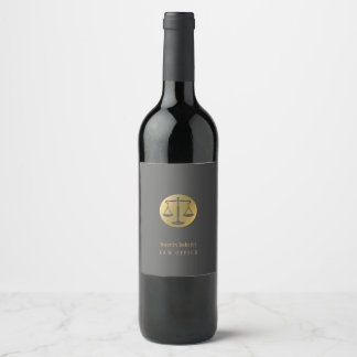 Golden Scales of Justice | Professional Wine Label