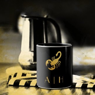 Golden   scorpio   - add monogram  