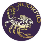 GOLDEN SCORPIO CLASSIC ROUND STICKER