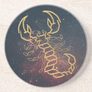 Golden Scorpio Magnet Coaster