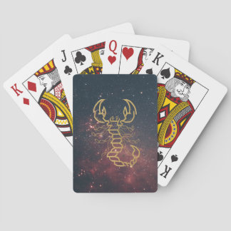 Golden Scorpio Poker Cards