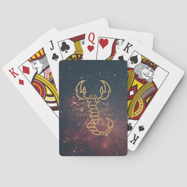Golden Scorpio Poker Cards (Back)