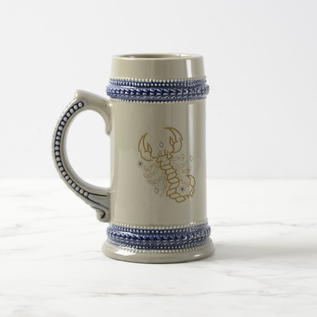 Golden Scorpio Stein (Left)