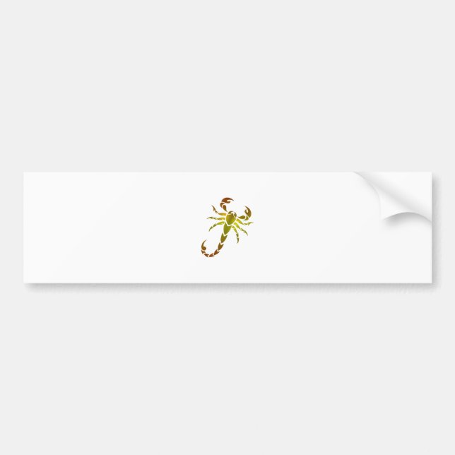 Golden Scorpion Bumper Sticker (Front)