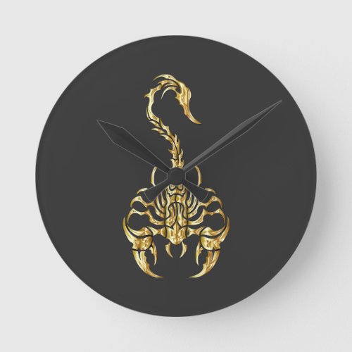 Golden Scorpion Wall clock Orologio a muro Round Clock