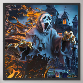 Golden Scream Framed Art
