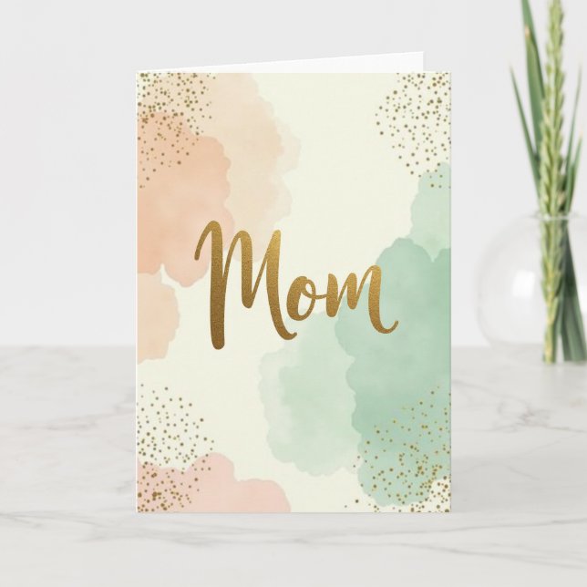 Golden Script Love Card (Front)