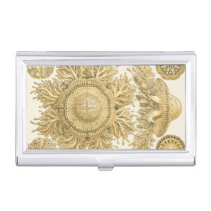 Golden Sea Creatures Business Card Case