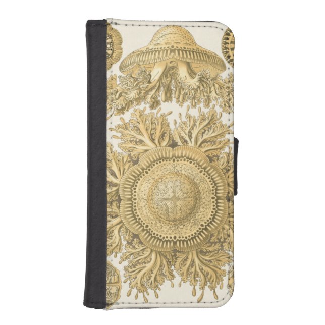 Golden Sea Creatures iPhone Wallet Case (Front)