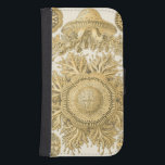 Golden Sea Creatures Galaxy S4 Wallet Case<br><div class="desc">Ernst Haeckel is a creative and imaginative artist. In this contemporary piece of art,  he captures the sea life anemone urchins in gold and twisty designs. You won't have any other piece of art like its kind. Get this innovative piece of ocean art on your products today!</div>