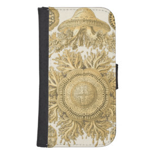 Golden Sea Creatures Galaxy S4 Wallet Case