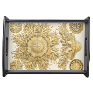 Golden Sea Creatures Serving Tray