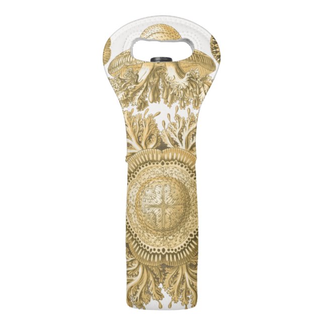 Golden Sea Creatures Wine Bag (Back)