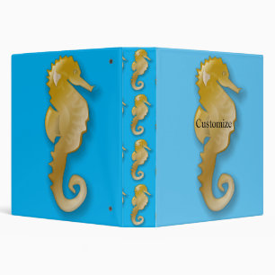 Golden Seahorse Thunder_Cove 3 Ring Binder
