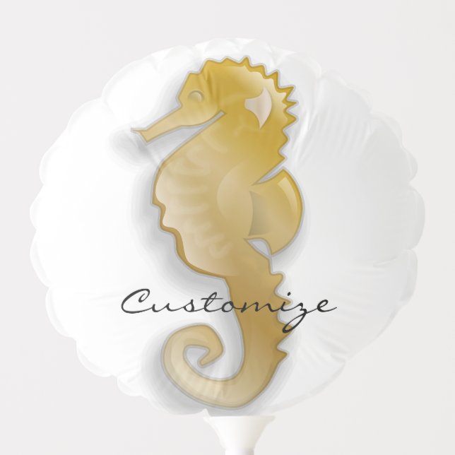 Golden Seahorse Thunder_Cove Balloon (Front)