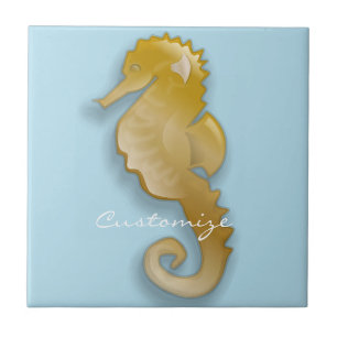 Golden Seahorse Thunder_Cove Ceramic Tile