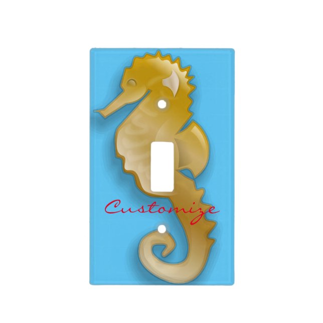 Golden Seahorse Thunder_Cove Light Switch Cover (Front)