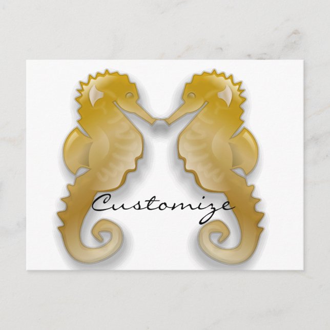 Golden Seahorse Thunder_Cove Postcard (Front)