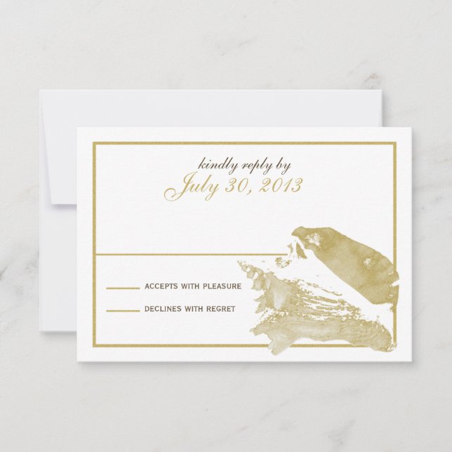 Golden Seashell Response Card (Front)